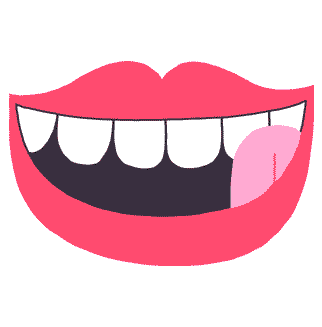 Gif animé bouche langue dents